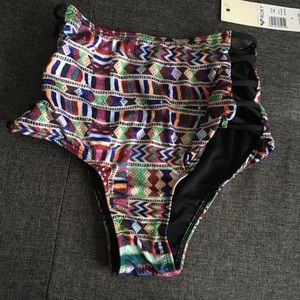 roxy high waisted bikini bottom
